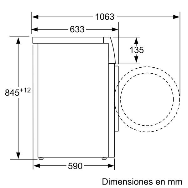Lavadora carga frontal - Siemens WM14UT60ES, 9 kg, 1400 rpm, 10 programas, Programable, iQdrive, Inox