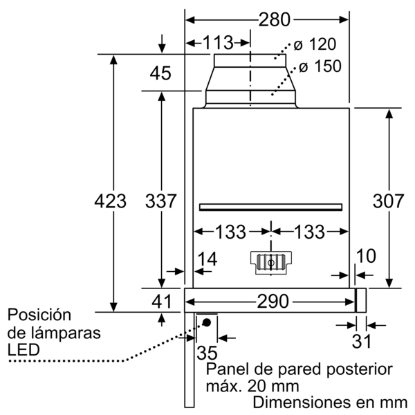 Campana - Siemens iQ700, Integrable, A, Motor iQdrive, Función auto, Plata