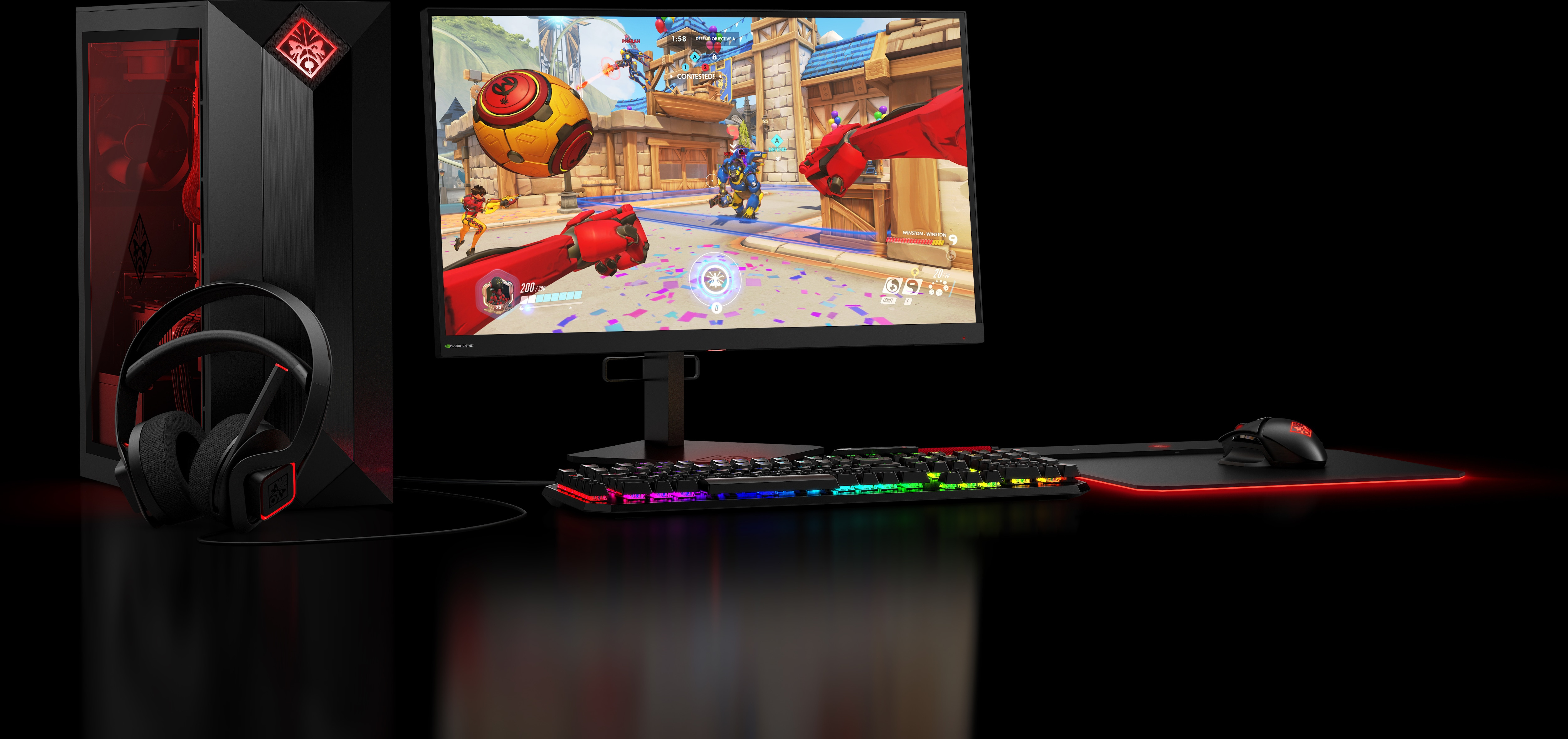 Gaming Schwarz Photon HP Maus, OMEN