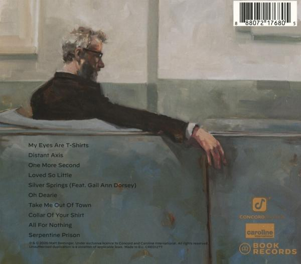 CD-hoes met een schilderij van een man en songtitels.