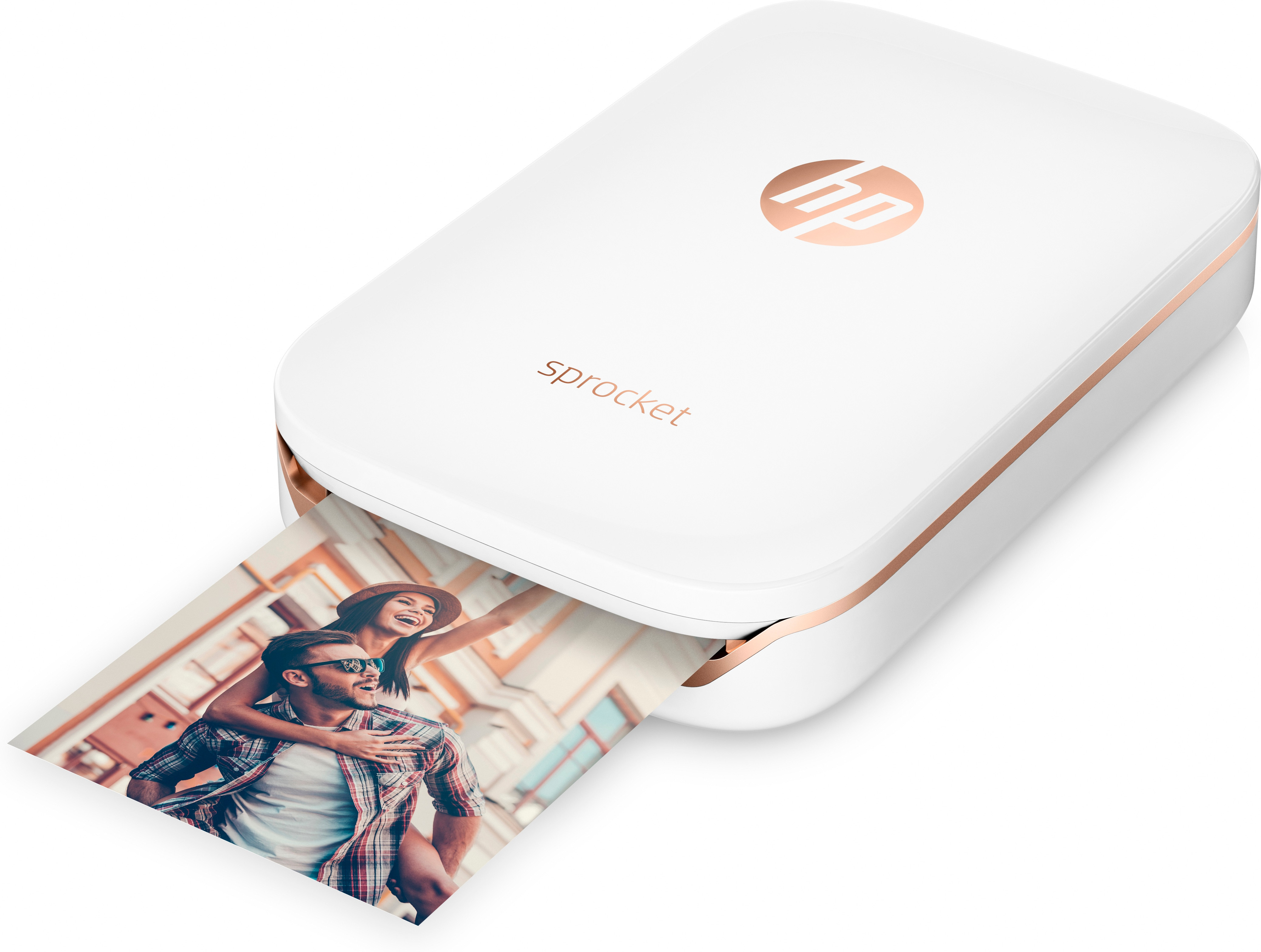 Impresora - HP Sprocket, con tecnología Bluetooth, Impresión sin tinta, Blanca