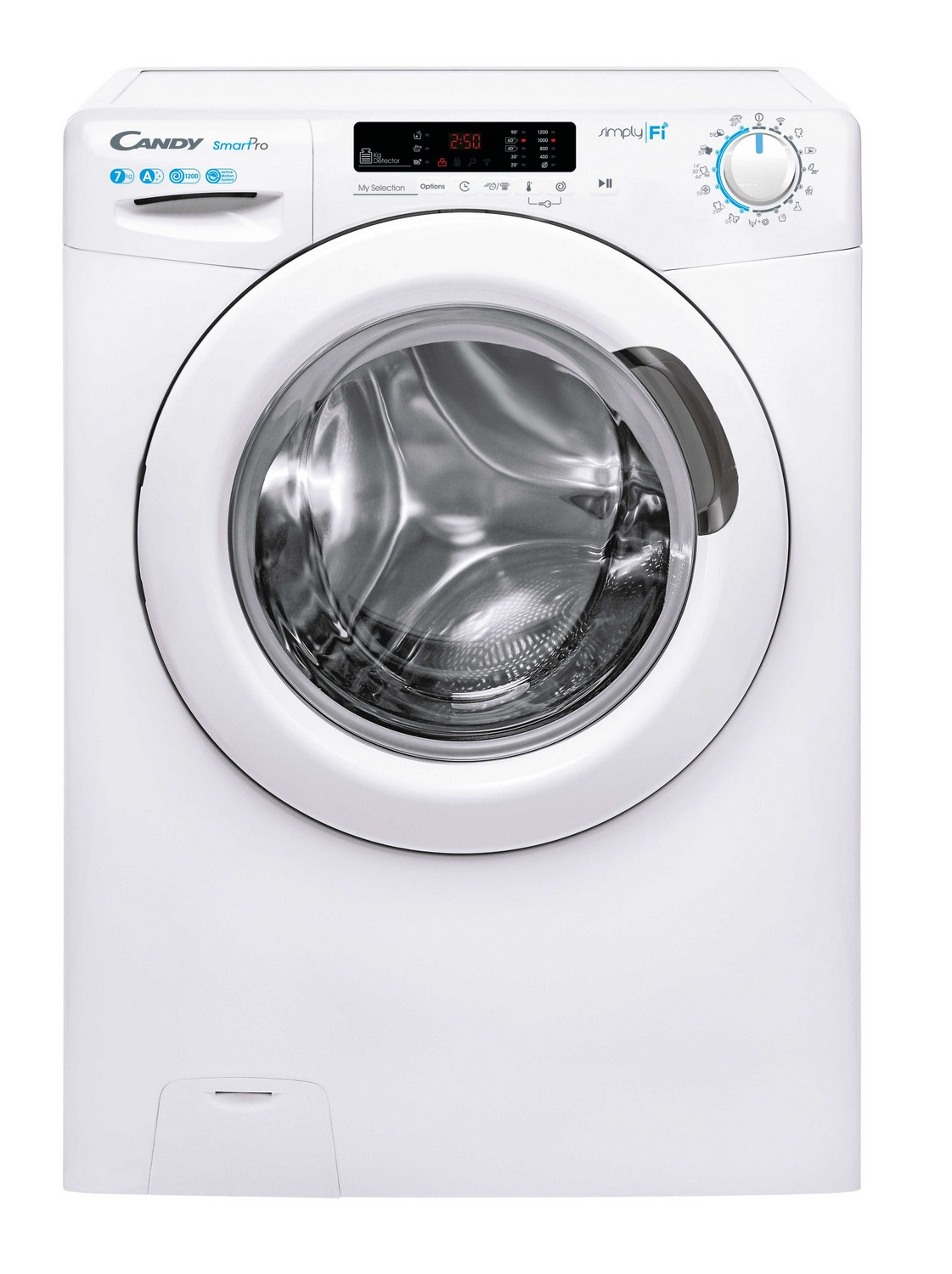 Lavadora carga frontal - Candy CO4 1272D3\1-S, 7Kg, 1200rpm, WIFI, 9 ciclos rápidos, Blanco