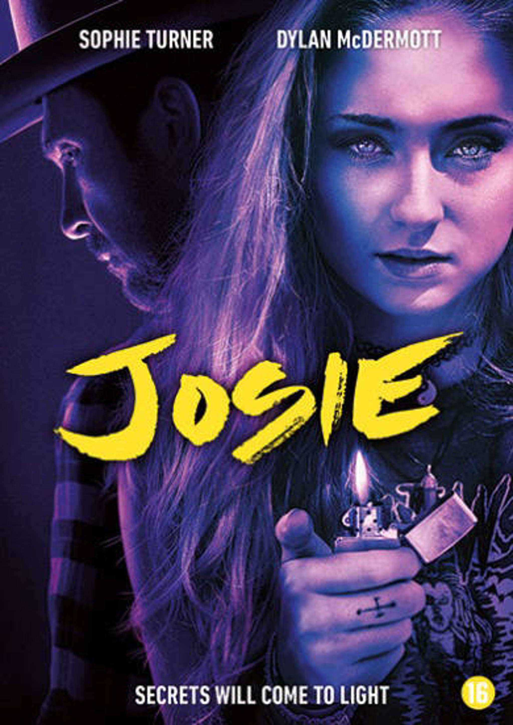 Affiche de film avec une femme tenant un briquet et deux acteurs.