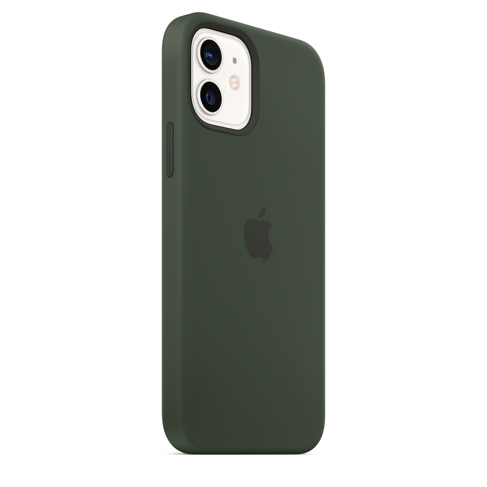 APPLE Silikon Case mit MagSafe in Zyperngrün für iPhone 12/12 Pro (MHL33ZM/A) Backcover, für Apple iPhone 12, iPhone 12 Pro, Grün