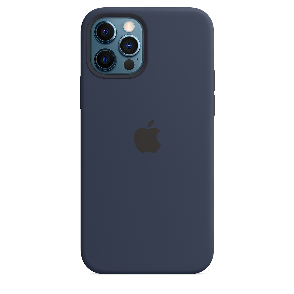 APPLE Silikon Case mit MagSafe, Backcover, für Apple iPhone 12, iPhone 12 Pro, Dunkelmarine