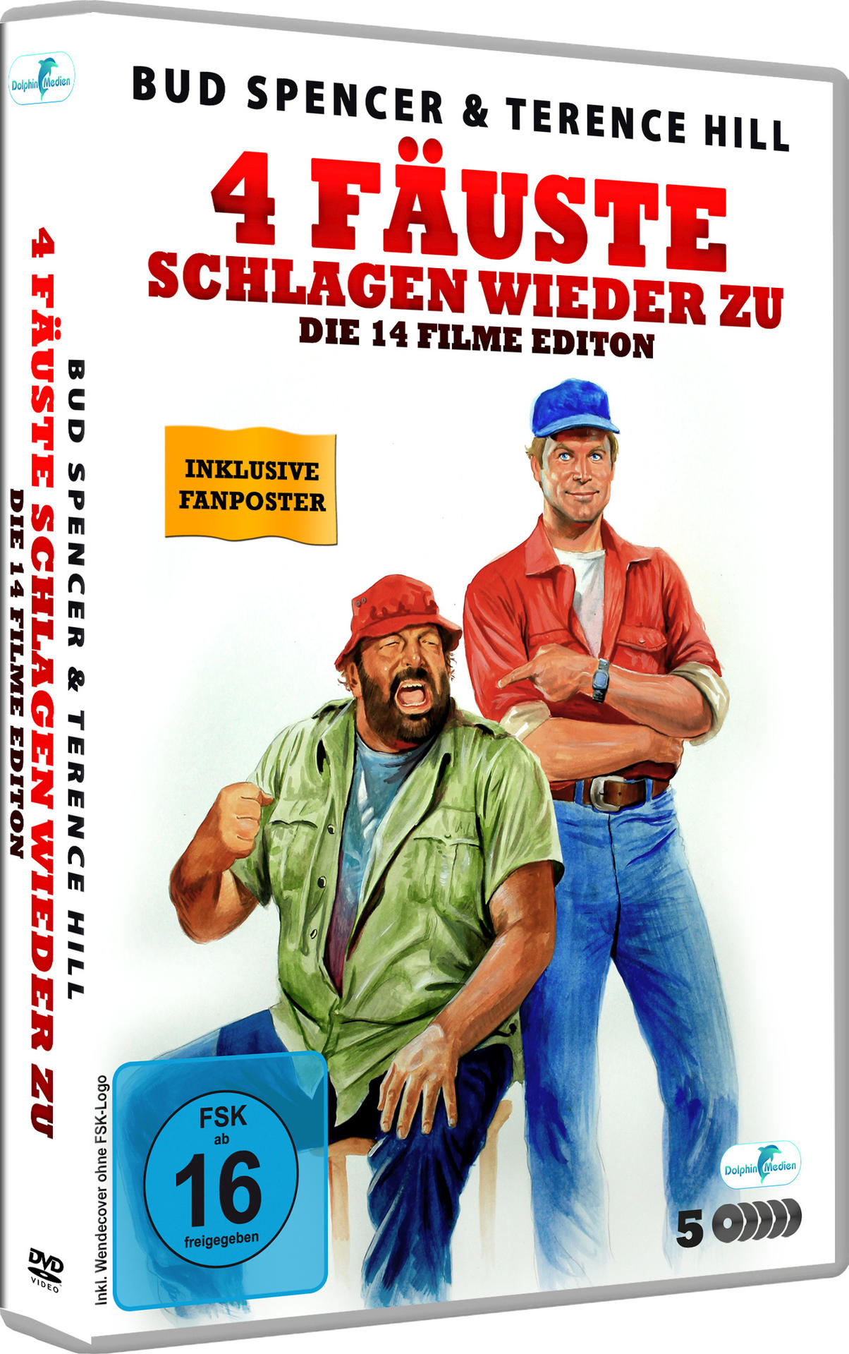 DVD-Hülle mit Bud Spencer und Terence Hill auf dem Cover. Deutscher Text, Filmtitel.