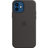 APPLE Silikon Case mit MagSafe in Schwarz für iPhone 12/12 Pro (MHL73ZM/A)