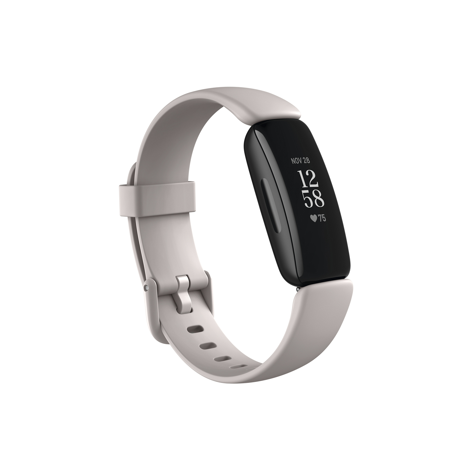 Pulsera de actividad - Fitbit Inspire 2, Blanco Marfil, Frecuencia Cardiaca 24/7, 10 días batería