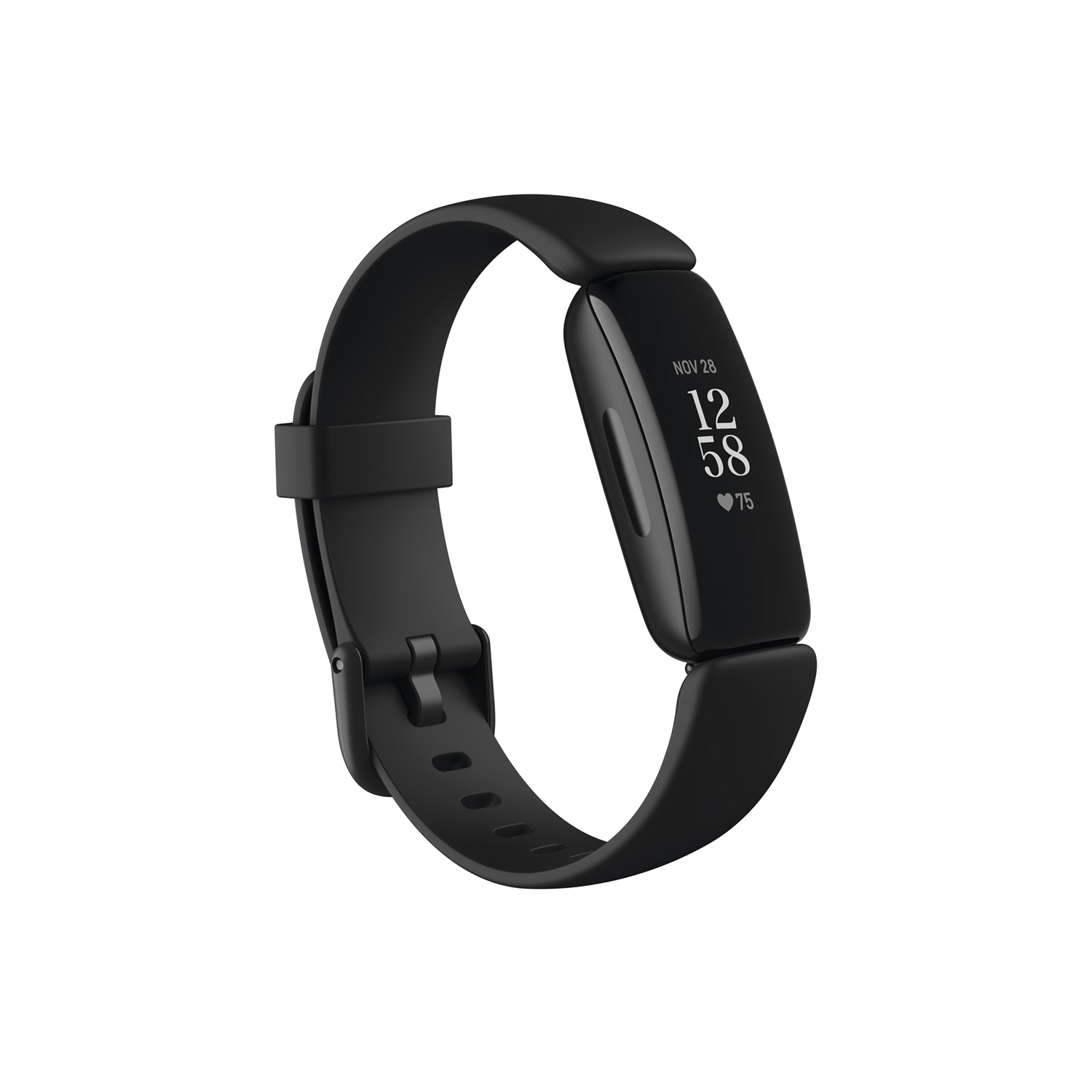 Pulsera de actividad - Fitbit Inspire 2, Negro, Frecuencia Cardiaca 24/7, 10 días batería