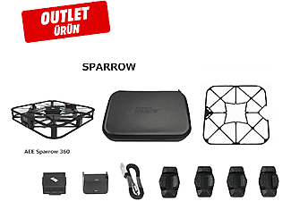 AEE Sparrow Full Hd Kameralı 360° Dönebilen Wi-Fi Selfie Drone Siyah Outlet 1209990