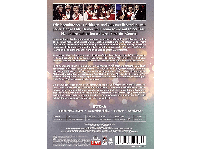 Thumbnail - Hallo Heino - Gesamtedition: Die komplette Show-Reihe (Alle 26 Ausgaben inkl. Best-of) DVD