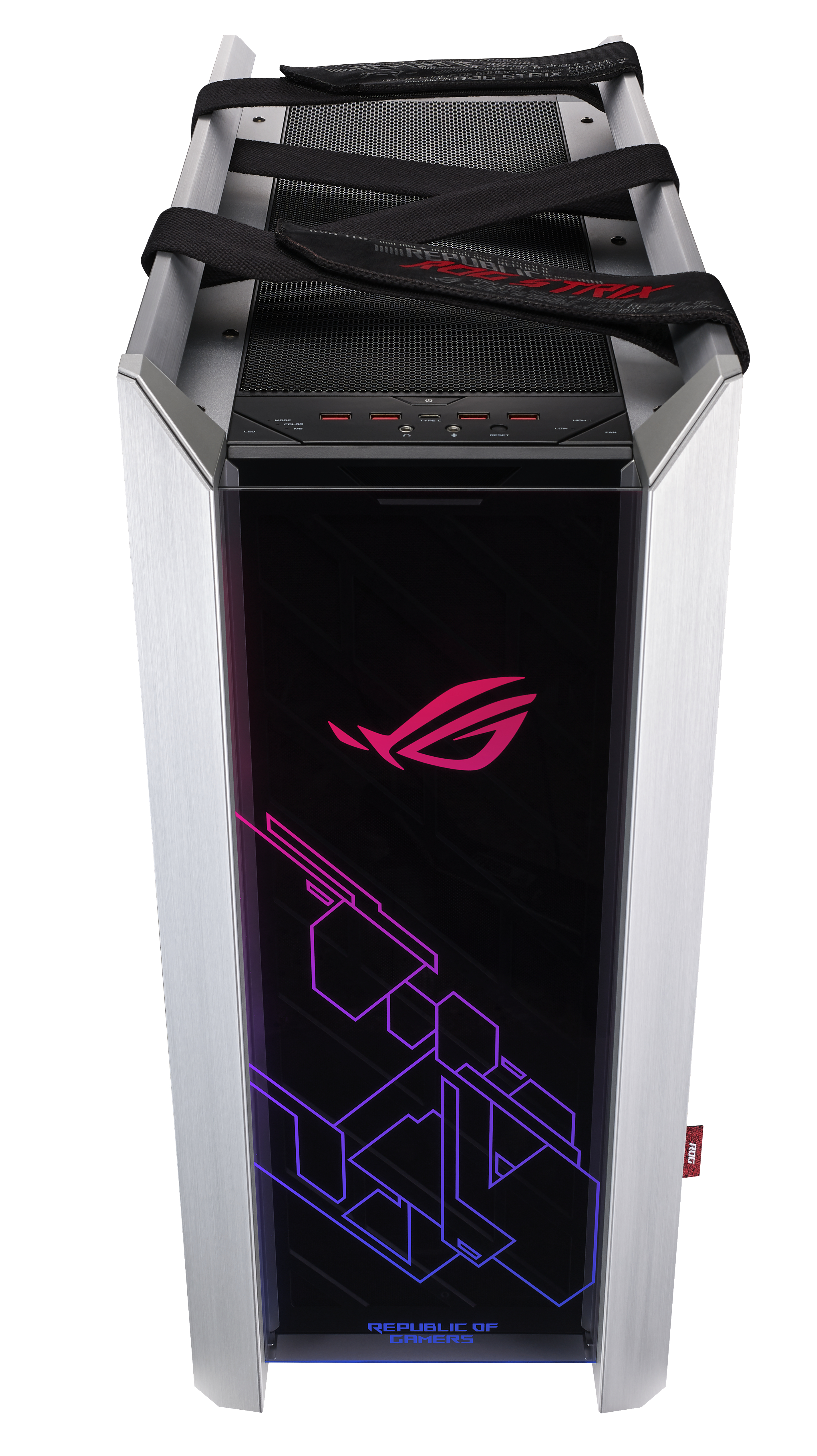 ASUS Strix Helios Gaming PC-Gehäuse, Anthrazit/Schwarz, innen Weiß