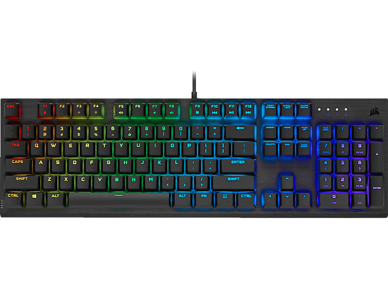 CORSAIR K60 RGB PRO, Gaming kabelgebunden, Tastatur, Mechanisch, Schwarz