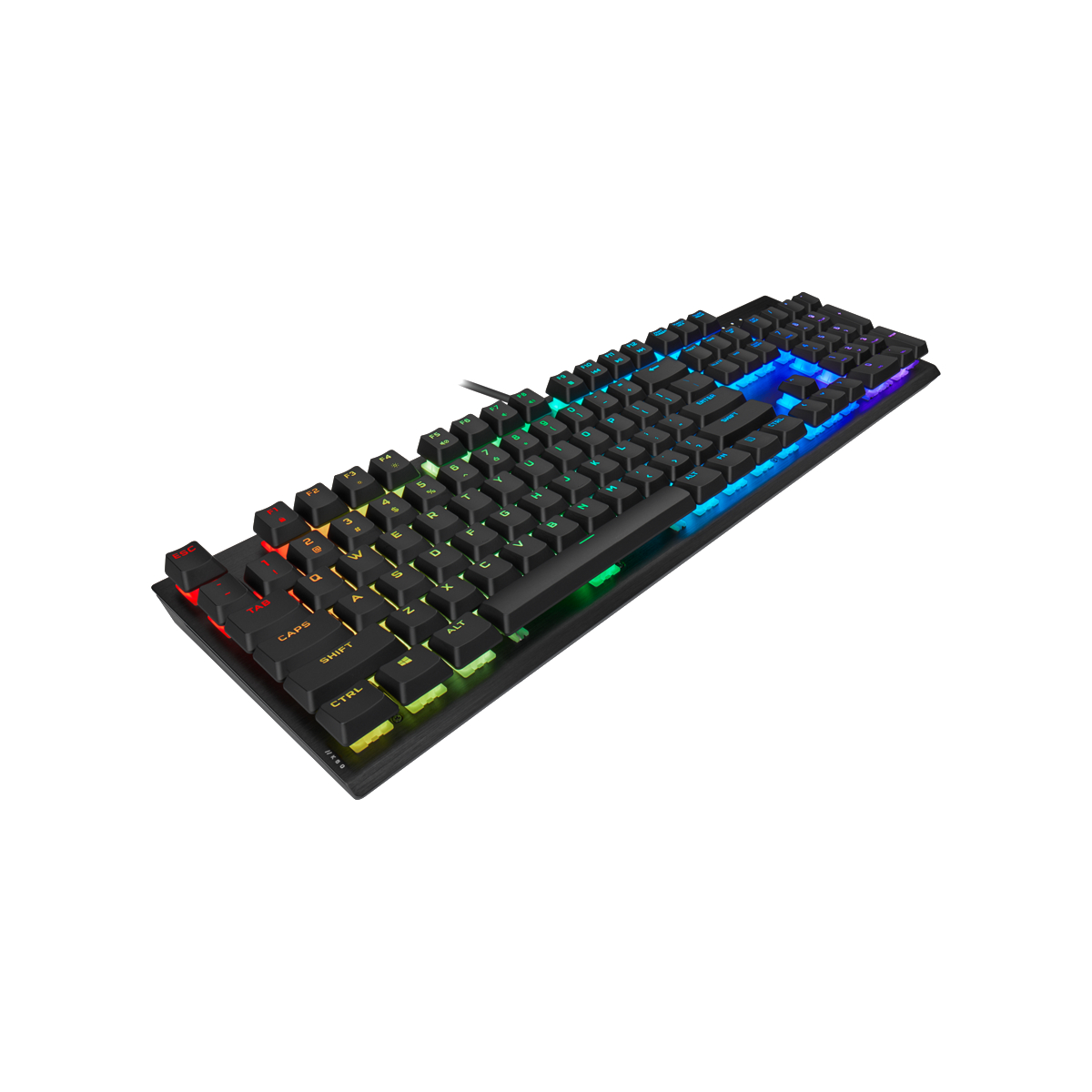 CORSAIR K60 RGB PRO, Gaming Tastatur, Mechanisch, Cherry Viola, kabelgebunden, Schwarz