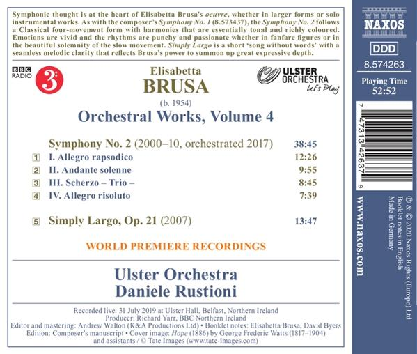 Daniele/ulster Orchestra Rustioni - Orchestral Works,Vol.4  - (CD)
