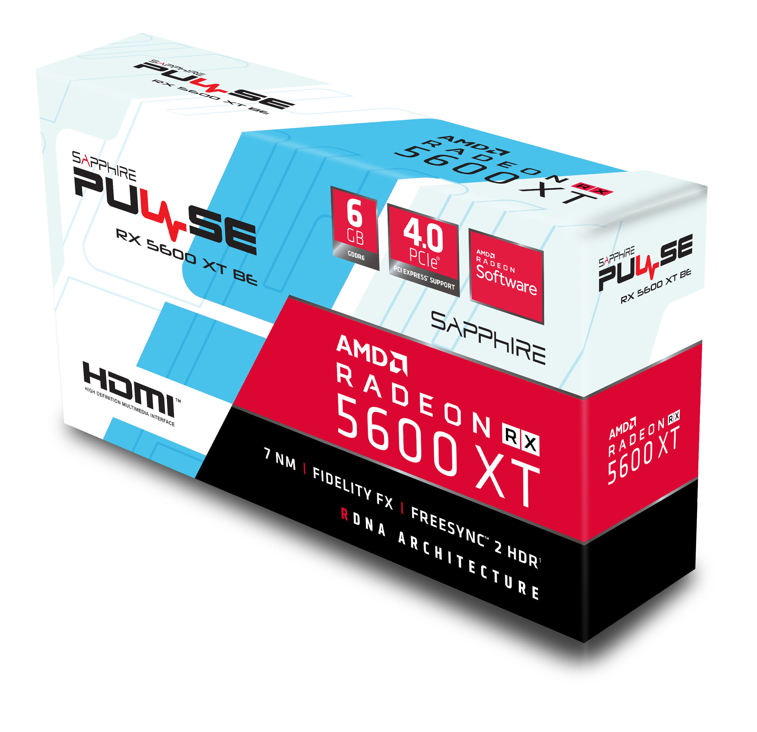 SAPPHIRE Radeon™ RX 5600 XT Pulse BE 6GB (11296-05-20G) (AMD, Grafikkarte)