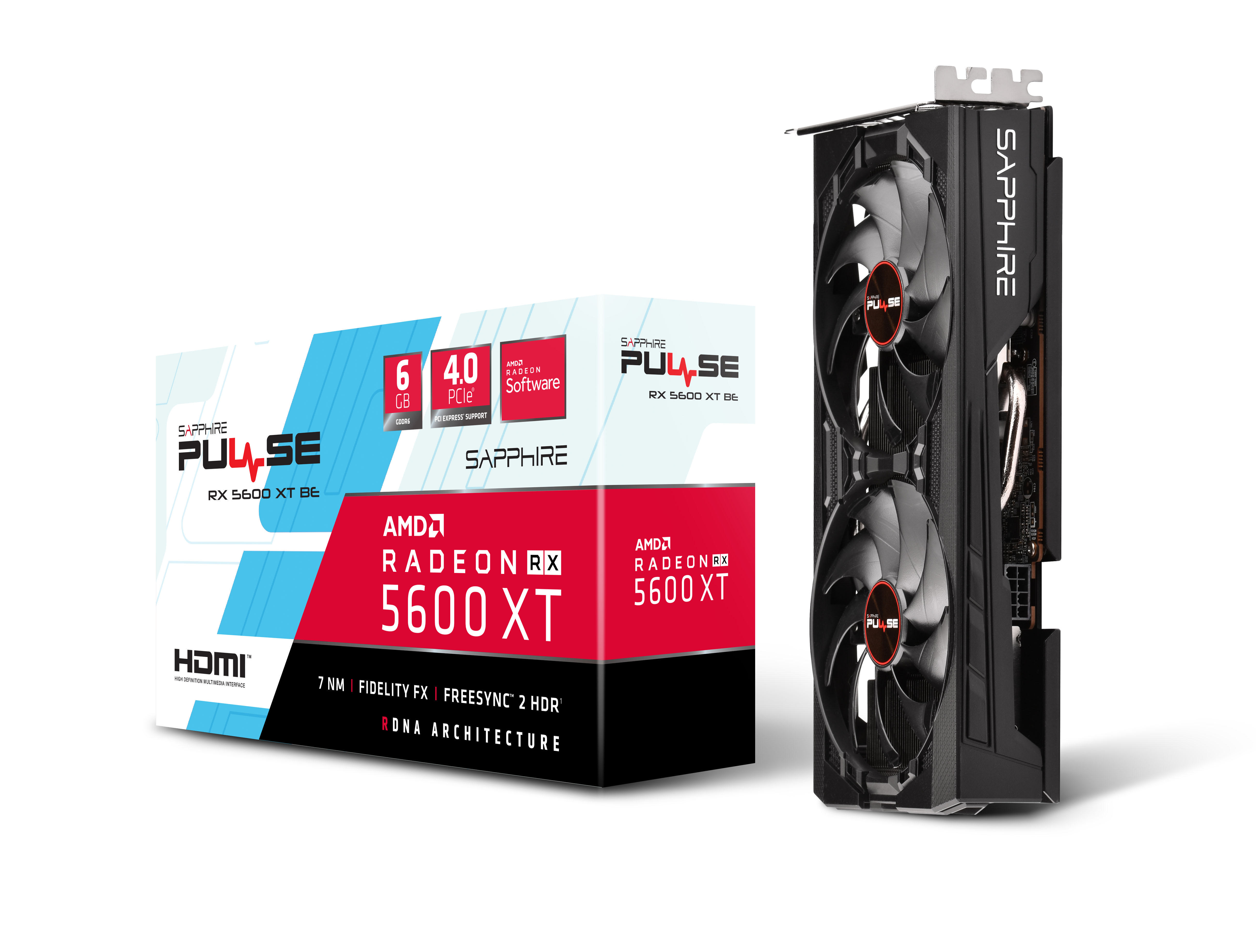 SAPPHIRE Radeon™ RX 5600 XT Pulse BE 6GB (11296-05-20G) (AMD, Grafikkarte)