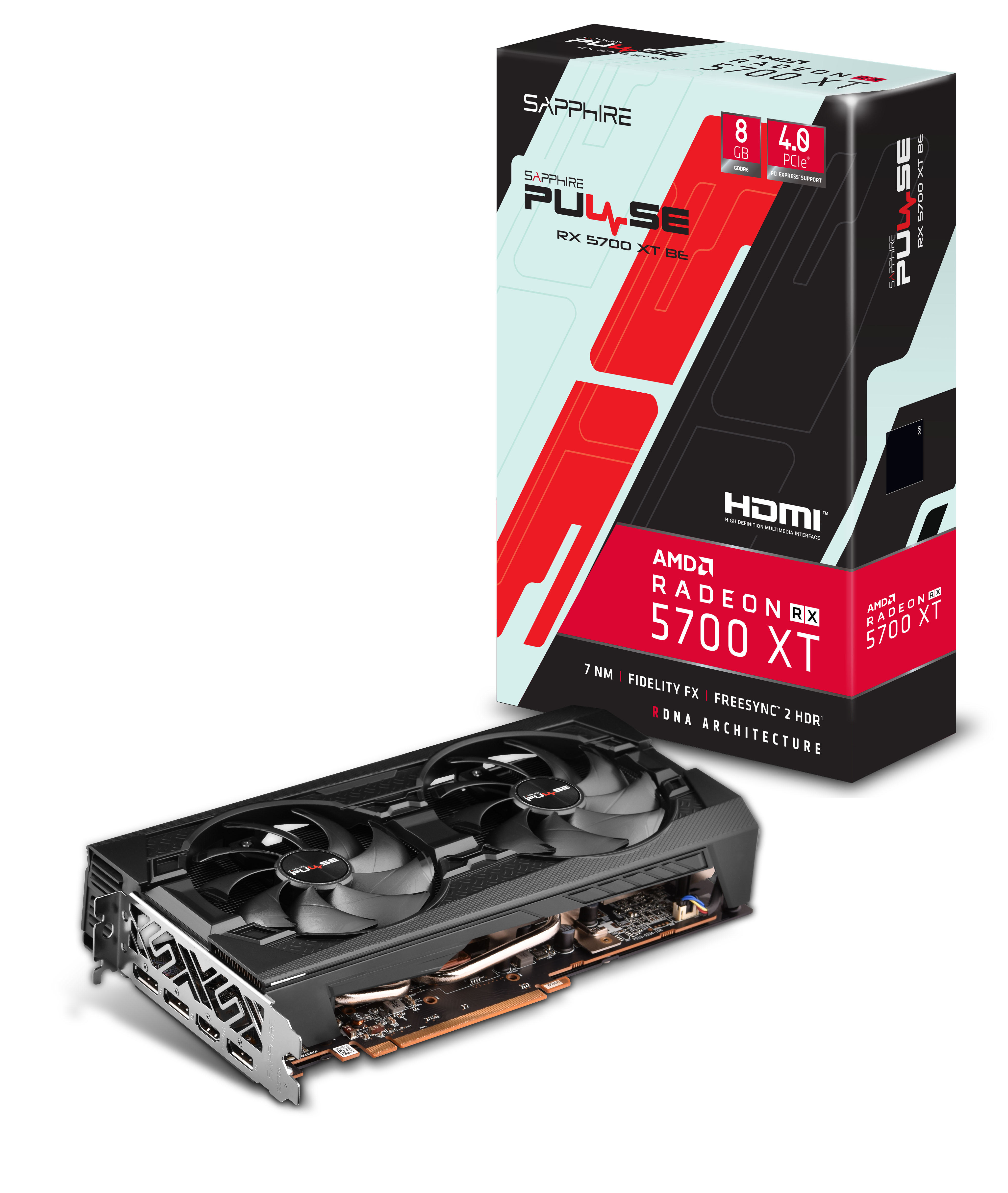 SAPPHIRE Radeon™ RX 5700 XT Pulse BE 8GB (11293-09-20G) (AMD, Grafikkarte)