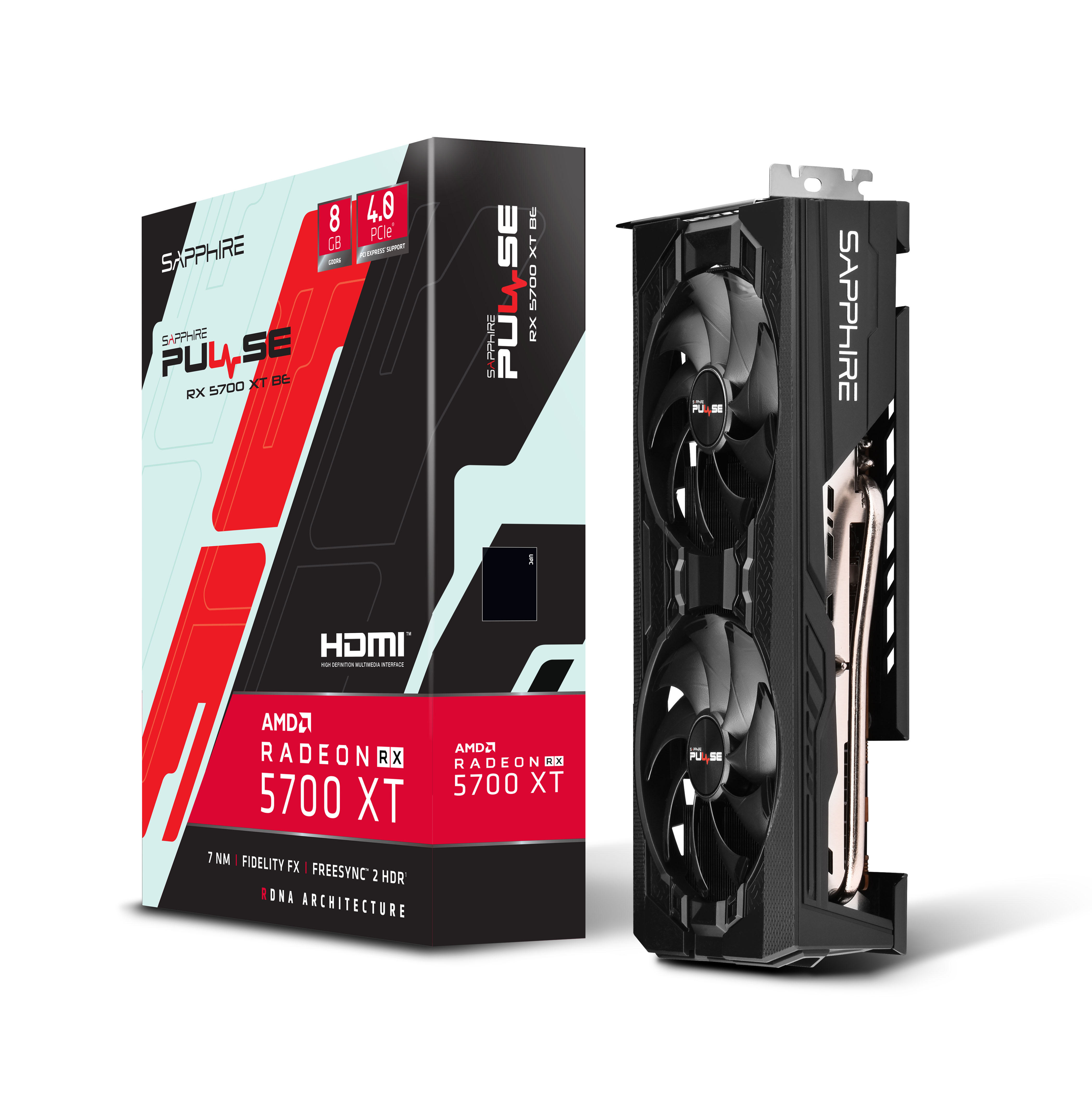 SAPPHIRE Radeon™ RX 5700 XT Pulse BE 8GB (11293-09-20G) (AMD, Grafikkarte)