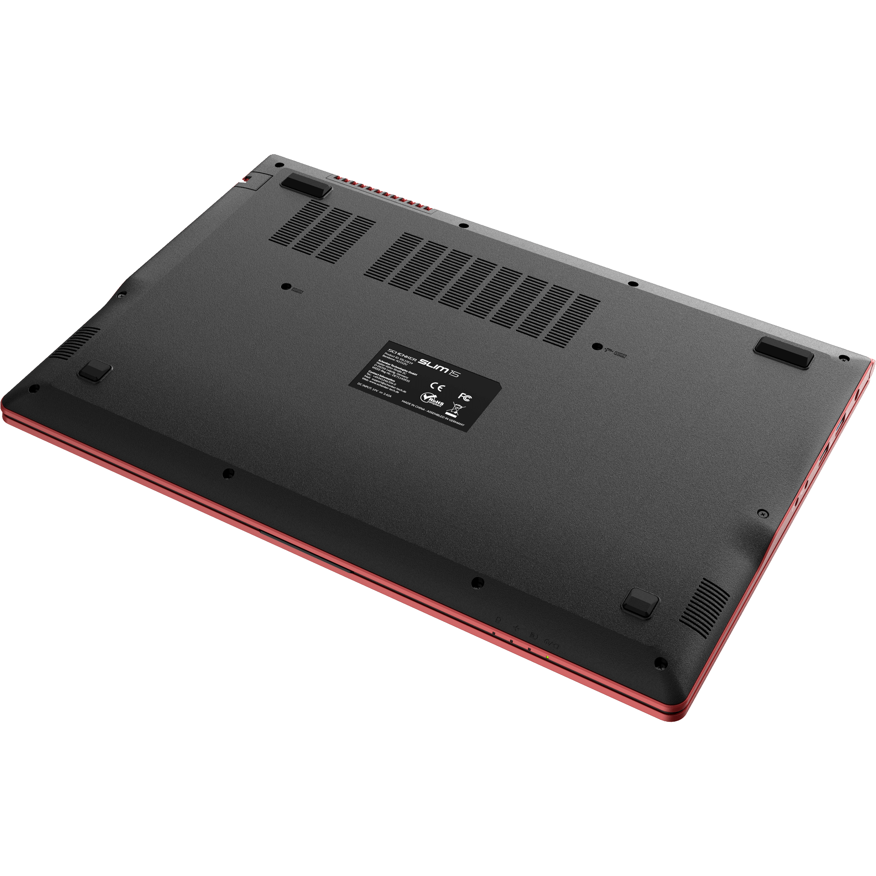 500 RED Intel UHD RAM, GB SCHENKER 15 - SLIM Zoll Intel® Grafik, Notebook 15,6 i5 Prozessor, mSSD, Display, L19hvf, Core™ mit 16 GB Rot