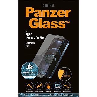 PANZERGLASS Antibacteriële Zwarte Case Friendly voor Apple iPhone 12 Pro Max