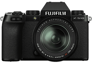 FUJIFILM X-S10 Kit Systemkamera  mit Objektiv 18-55 mm , 7,6 cm Display Touchscreen, WLAN