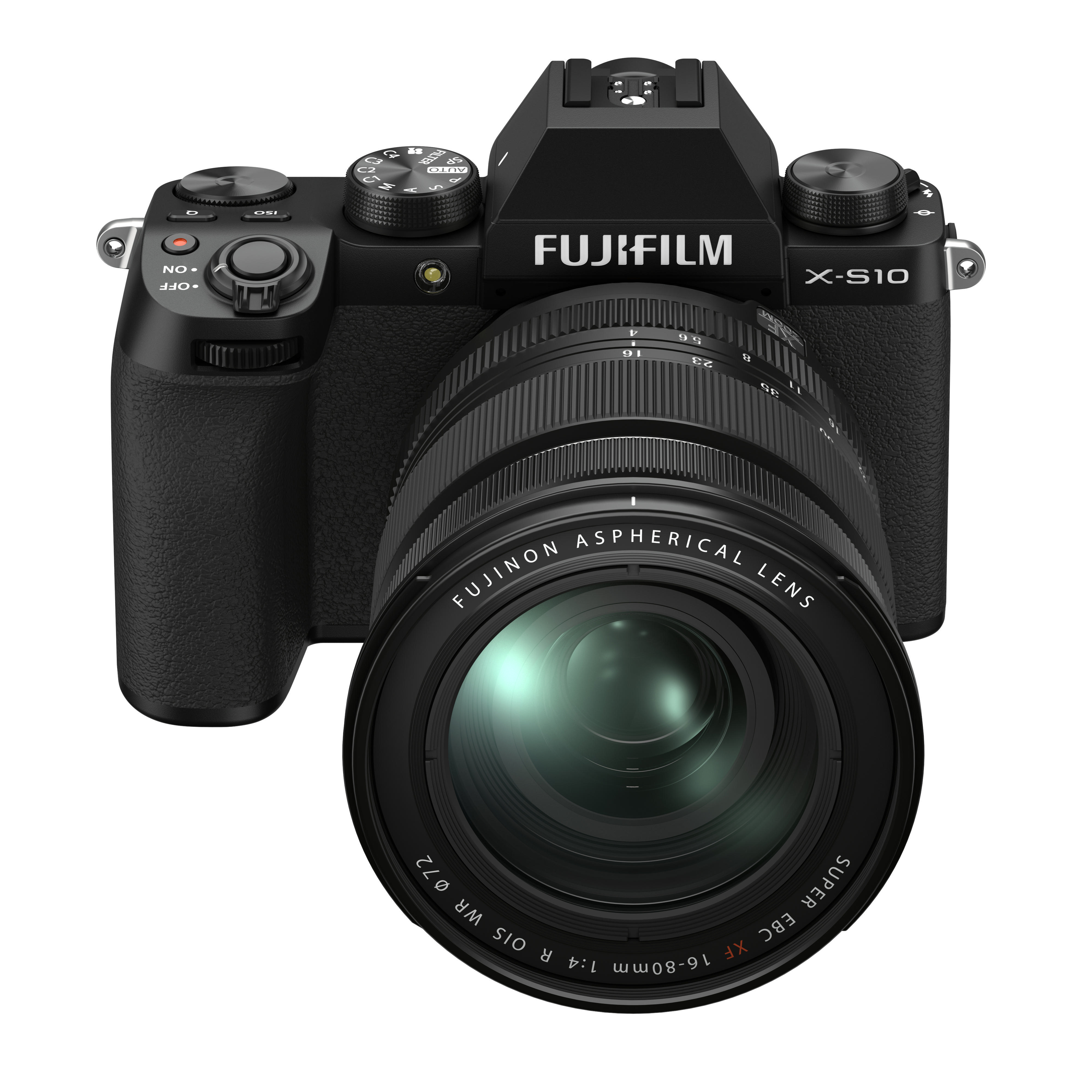 FUJIFILM X-S10 Kit Systemkamera mit Objektiv 16-80 mm, 7,6 cm Display Touchscreen, WLAN