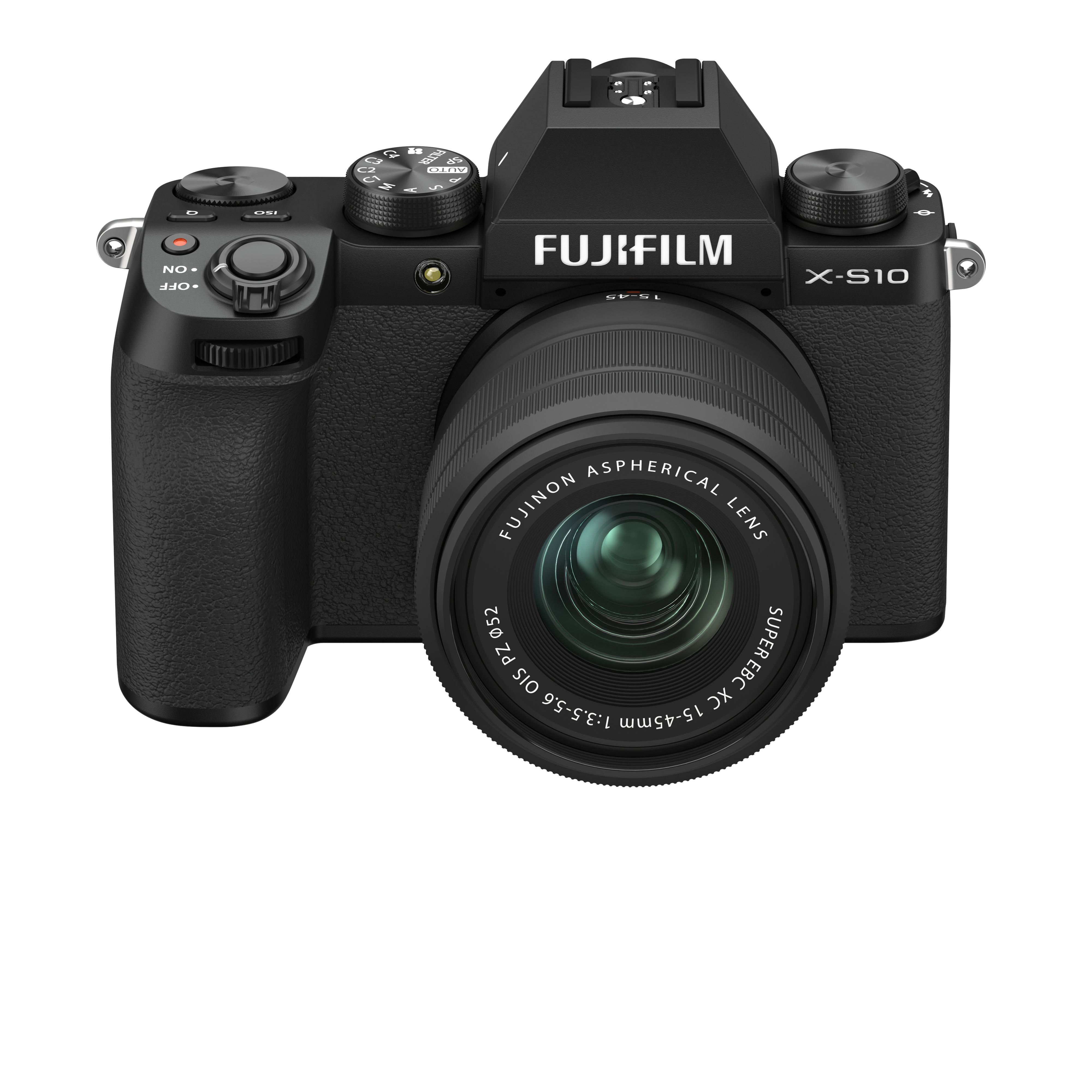 FUJIFILM X-S10 Kit Systemkamera mit Objektiv 15-45 mm, 7,6 cm Display Touchscreen, WLAN