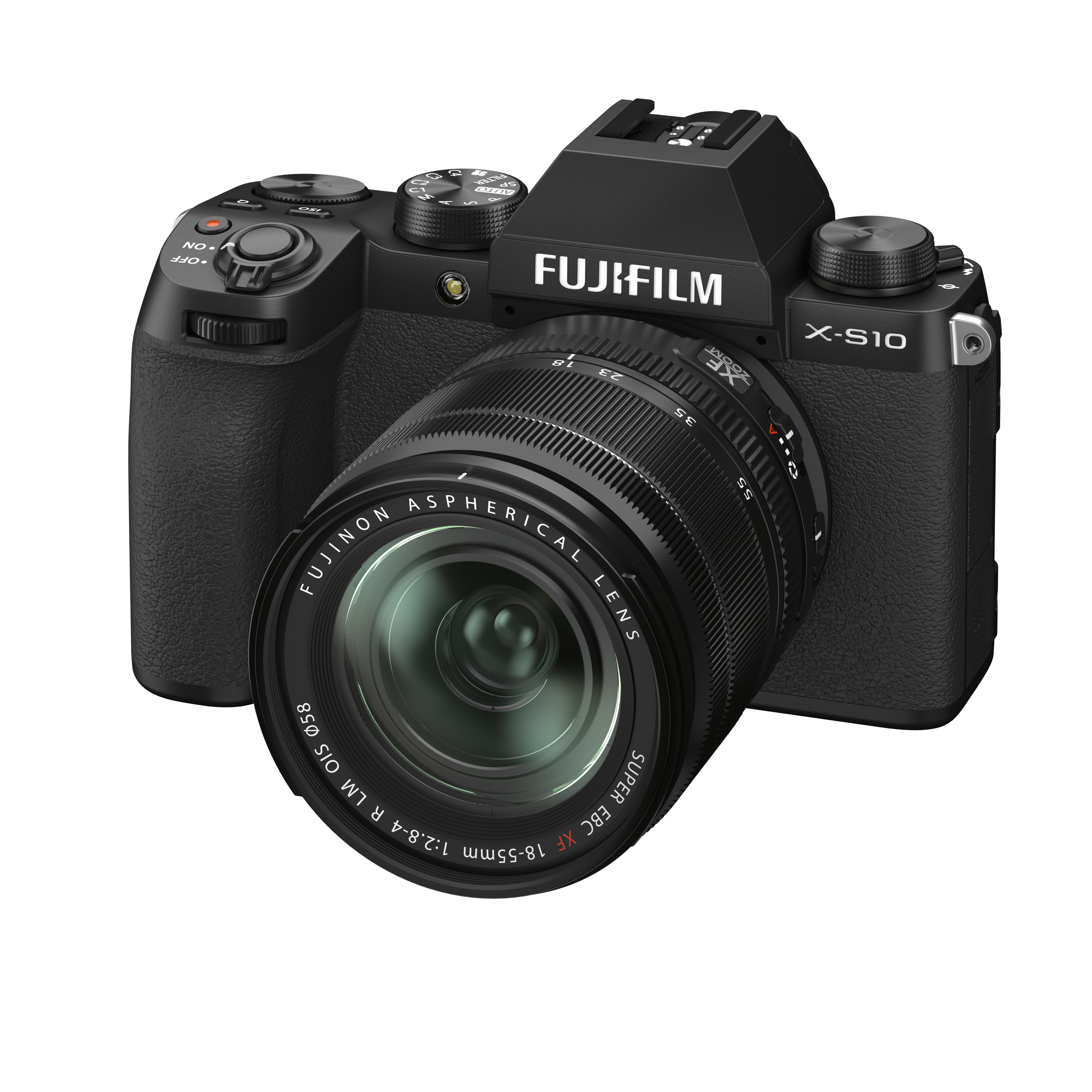 FUJIFILM X-S10 Kit Systemkamera mit Objektiv 18-55 mm, 7,6 cm Display Touchscreen, WLAN