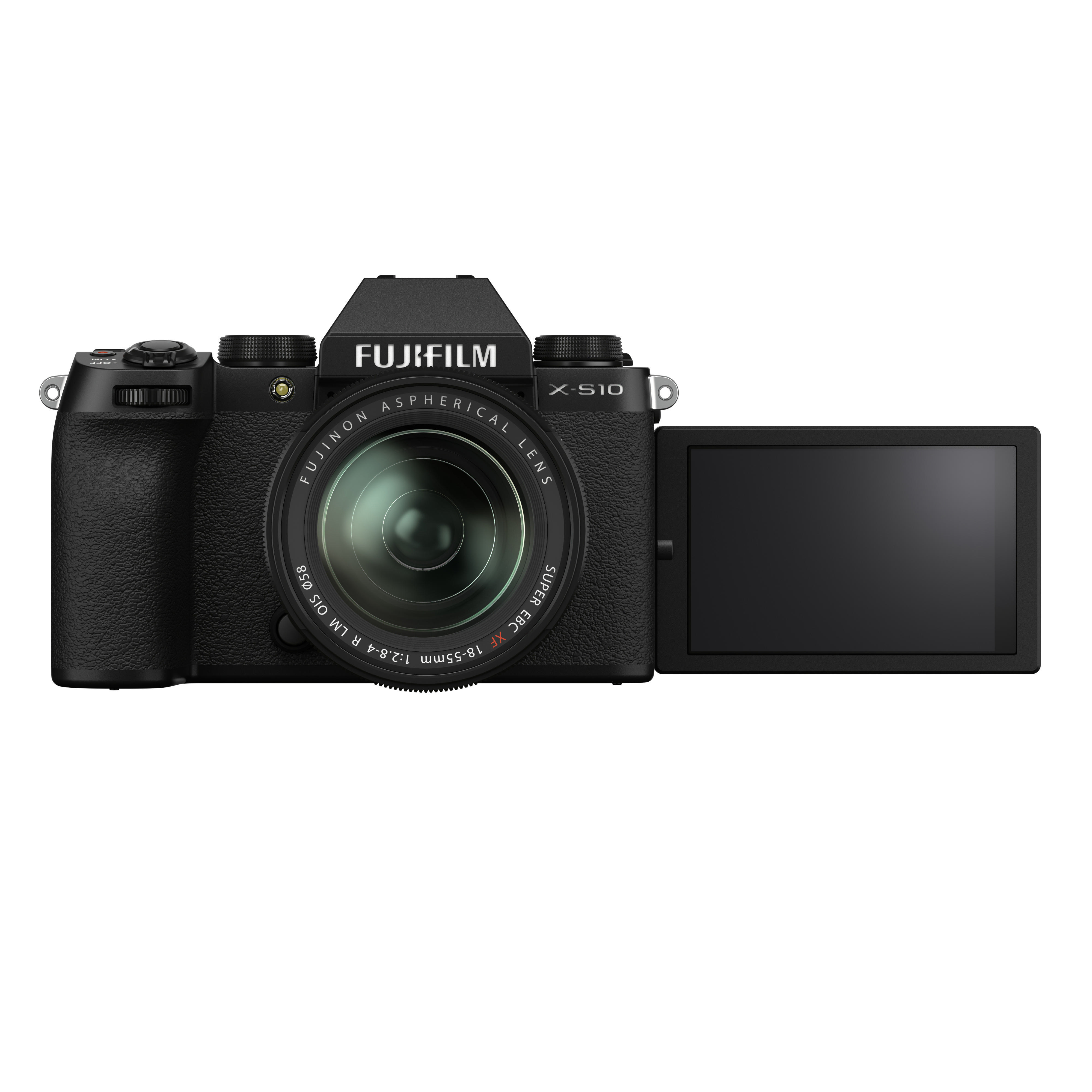 FUJIFILM X-S10 Kit Systemkamera mit Objektiv 18-55 mm, 7,6 cm Display Touchscreen, WLAN