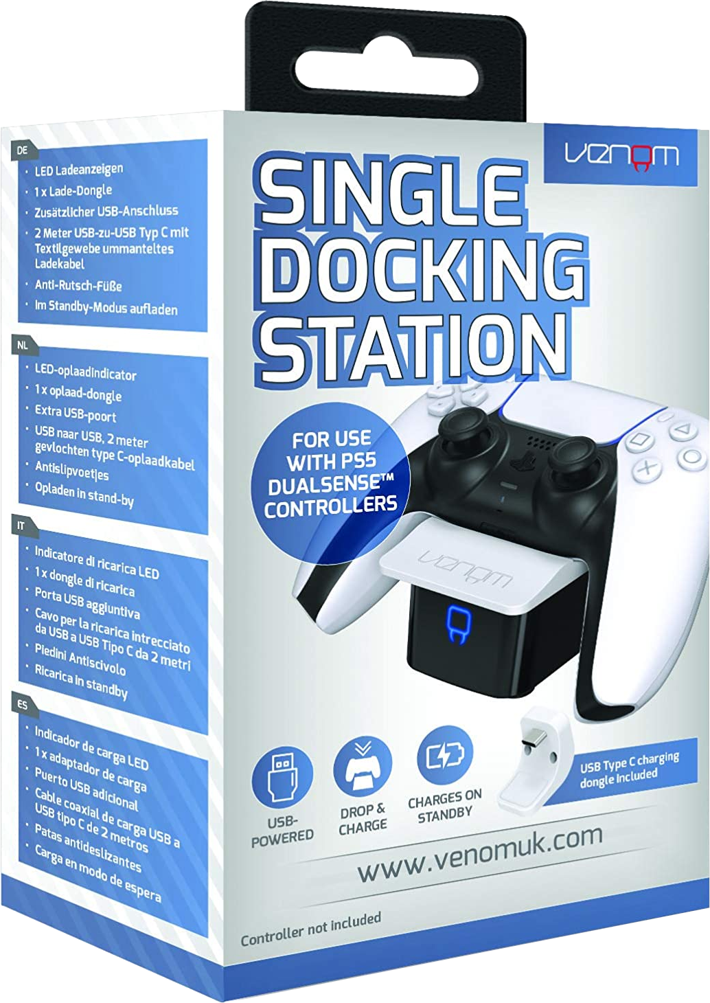 VENOM PlayStation 5 kontroller töltőállomás, fehér (VS5000)