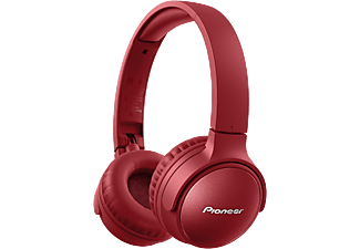 PIONEER SE-S6BN-R zajszűrős Bluetooth fejhallgató, piros