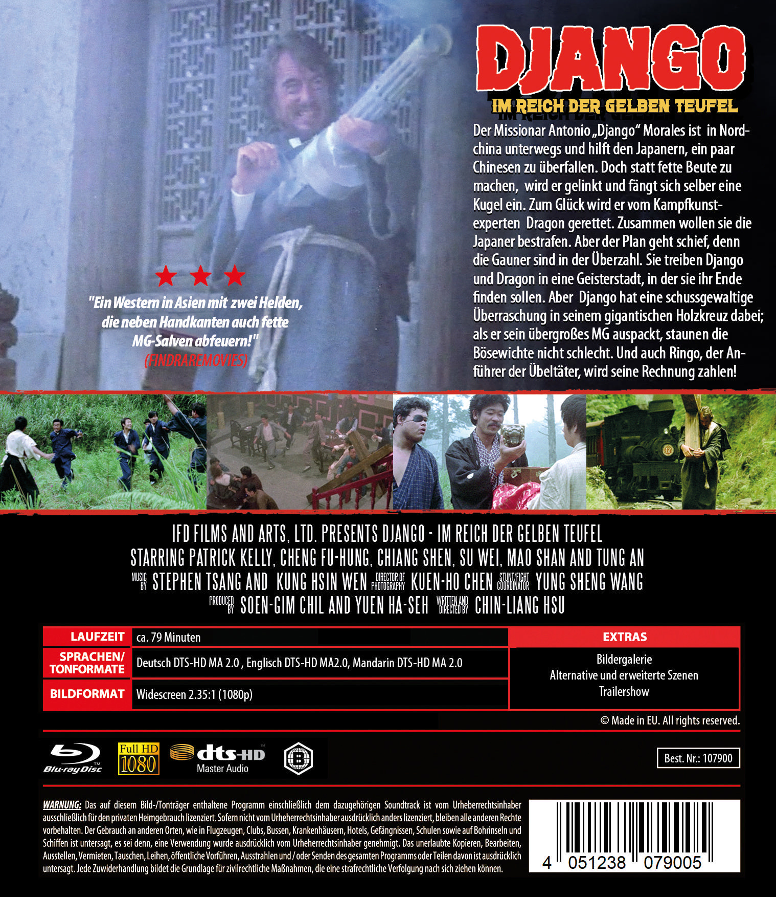 DVD-Hülle. Das Cover hat Text und Bilder eines Films mit zwei Männern. Der Filmtitel ist auf Deutsch.