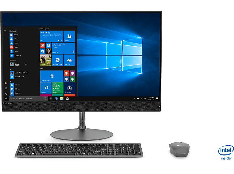 All in One - Lenovo Ideacentre 730S-24IKB,23.8" FHD,Intel® Core™ i5-8250U, 8 GB RAM, 256 GB SSD, W10H, Gris