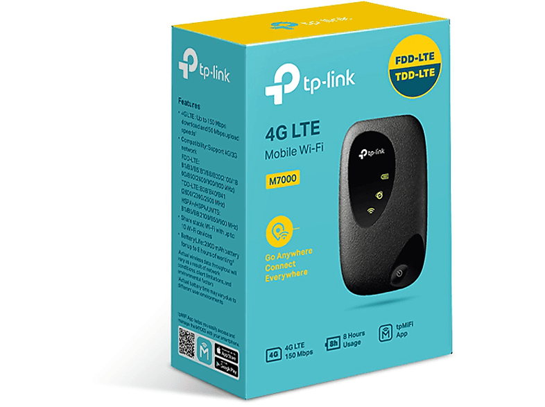 TP-LINK M7000 4G LTE Mobile Wi-Fi 4G LTE Modem Siyah_2