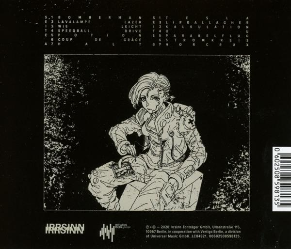 CD-Cover mit stilisiertem Gesicht einer grünen Frau und Text.