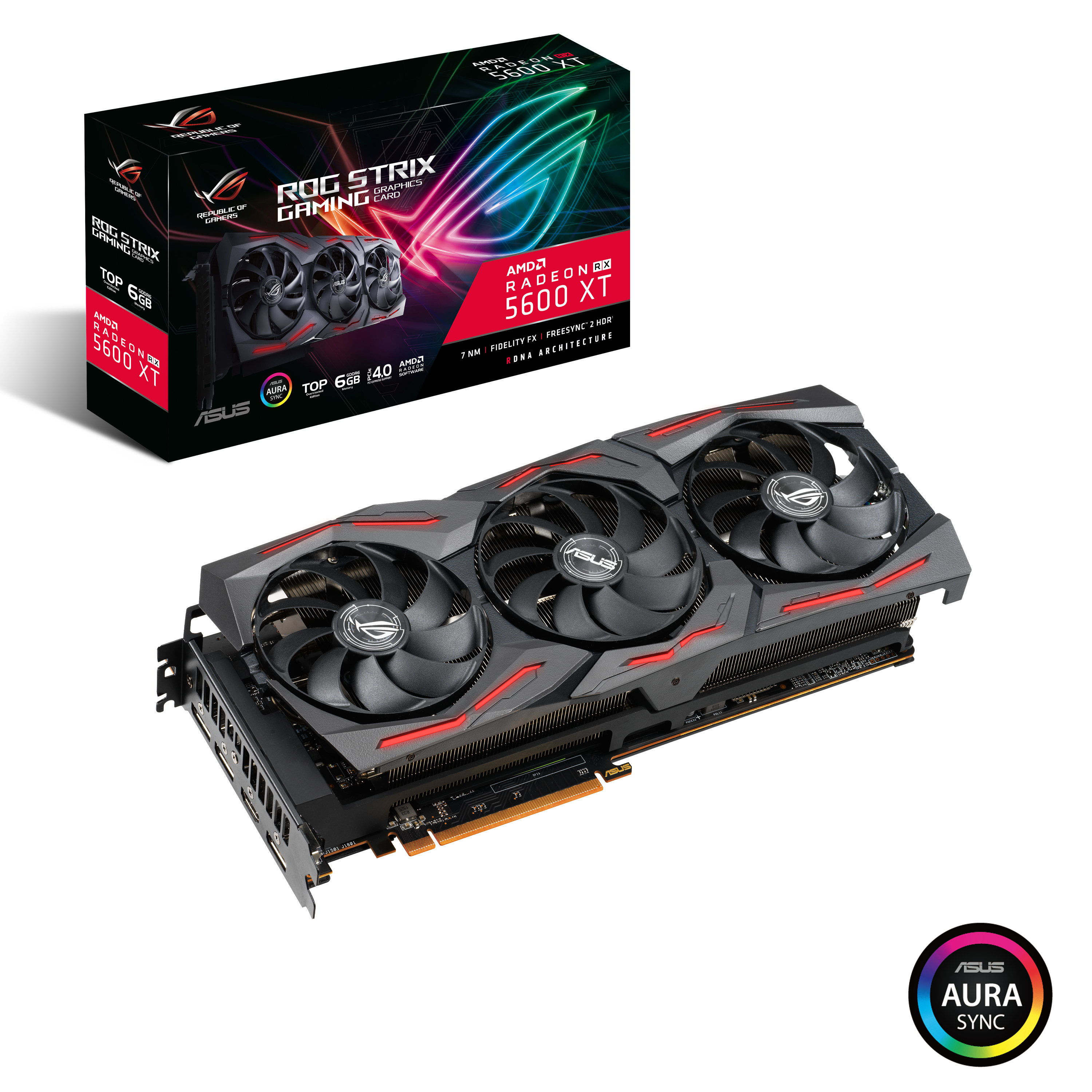 ASUS Radeon™ RX 5600 XT ROG-STRIX-RX5600XT-T6G-GAMING (90YV0EB2-M0NA00) (AMD, Gaming-Grafikkarte)