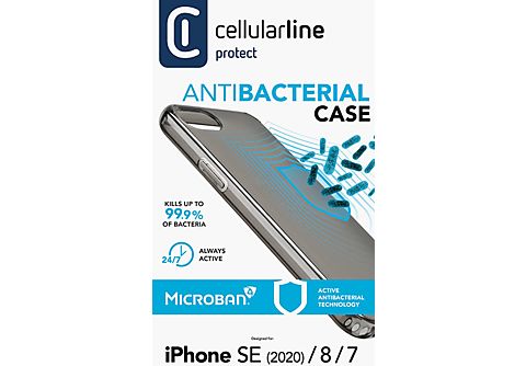 CELLULAR-LINE Antimicrobieel hoesje voor iPhone SE/8/7 Zwart