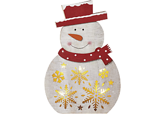 EMOS Karácsonyi dekoráció, Fa Hóember, 30cm, 5LED, 2xAAA, időzítővel, meleg fehér (ZY2331)