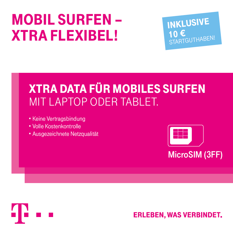 FREENET Telekom XtraData Starterpack mit 10 € Startguthaben