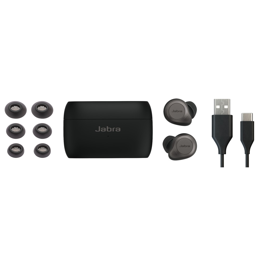 JABRA Elite 85t mit Jabra Advanced ANC, In-ear Kopfhörer Bluetooth Titan Schwarz