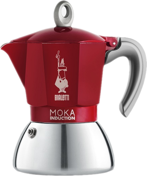 BIALETTI Moka Induction kotyogós kávéfőző, 4 adag, piros