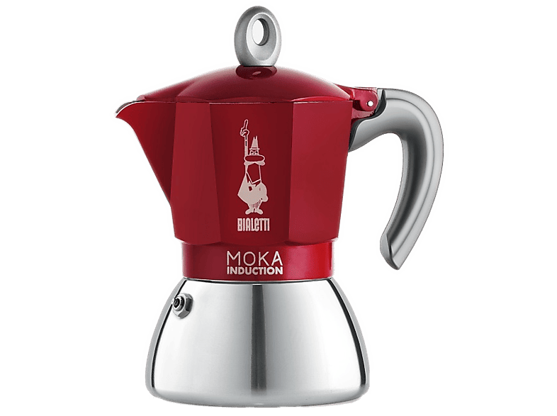 BIALETTI Moka Induction kotyogós kávéfőző, 6 adag, piros