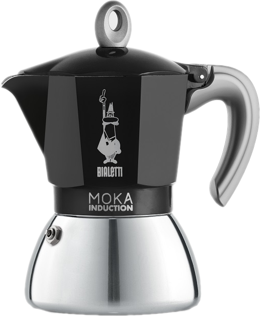 BIALETTI Moka Induction kotyogós kávéfőző, 6 adag, fekete