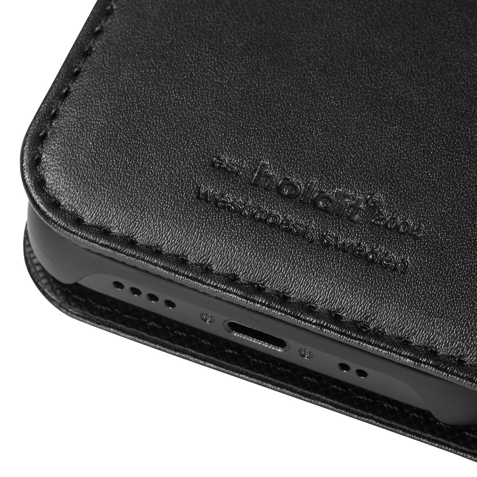 HOLDIT Magnet, Bookcover, Apple, iPhone 12 Mini, Schwarz