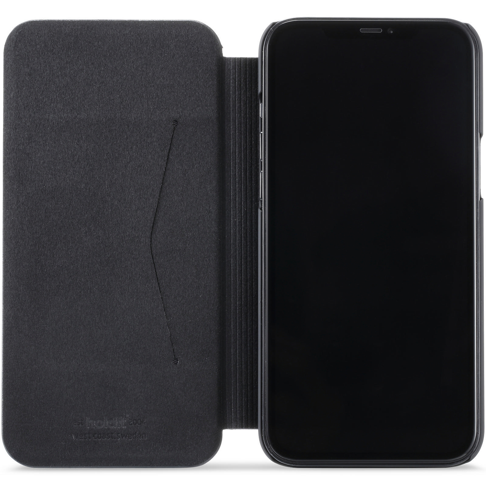 HOLDIT Slim Flip, Bookcover, Apple, iPhone 12 Pro Max, Schwarz