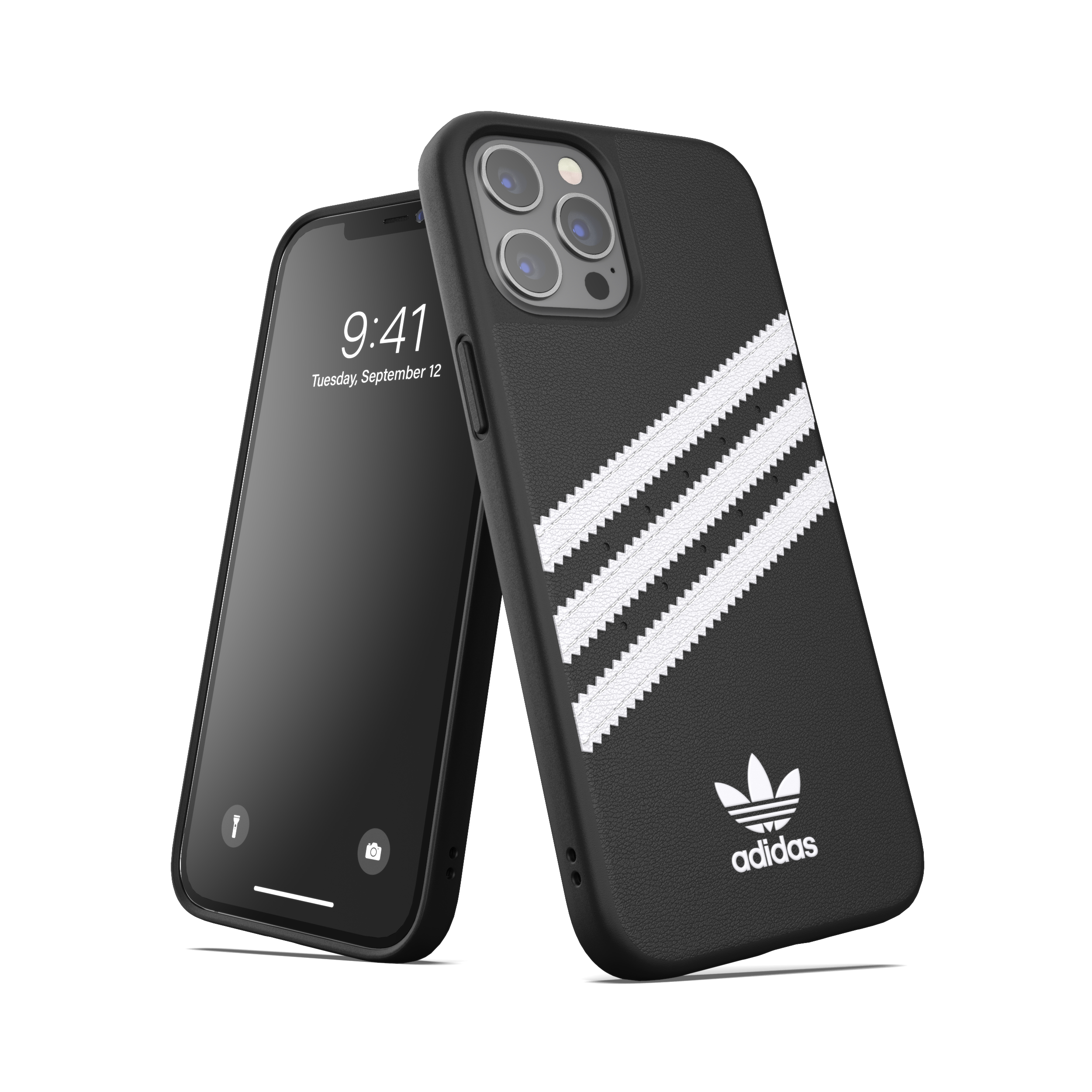ADIDAS ORIGINALS Moulded Case, Backcover, Apple, iPhone 12 Pro Max, Schwarz/Weiß