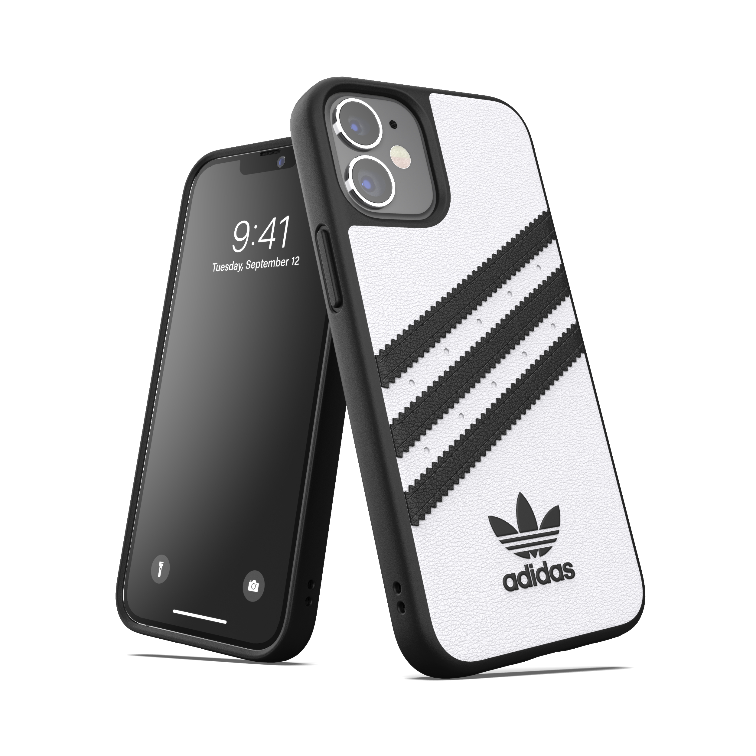 ADIDAS ORIGINALS Moulded Case, Backcover, Apple, iPhone 12 Mini, Weiß/Schwarz