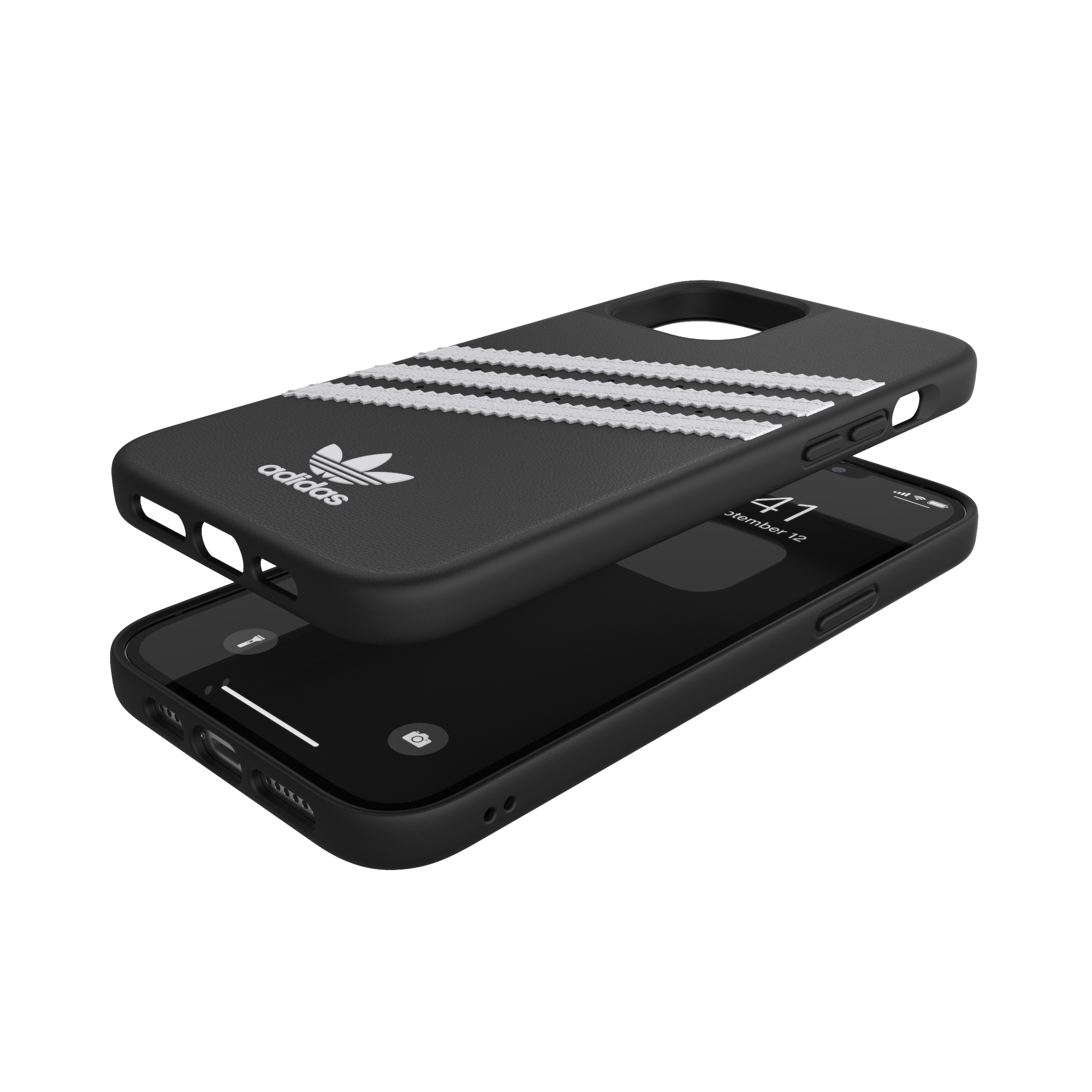 ADIDAS ORIGINALS Moulded Case, Backcover, Apple, iPhone 12 Pro Max, Schwarz/Weiß