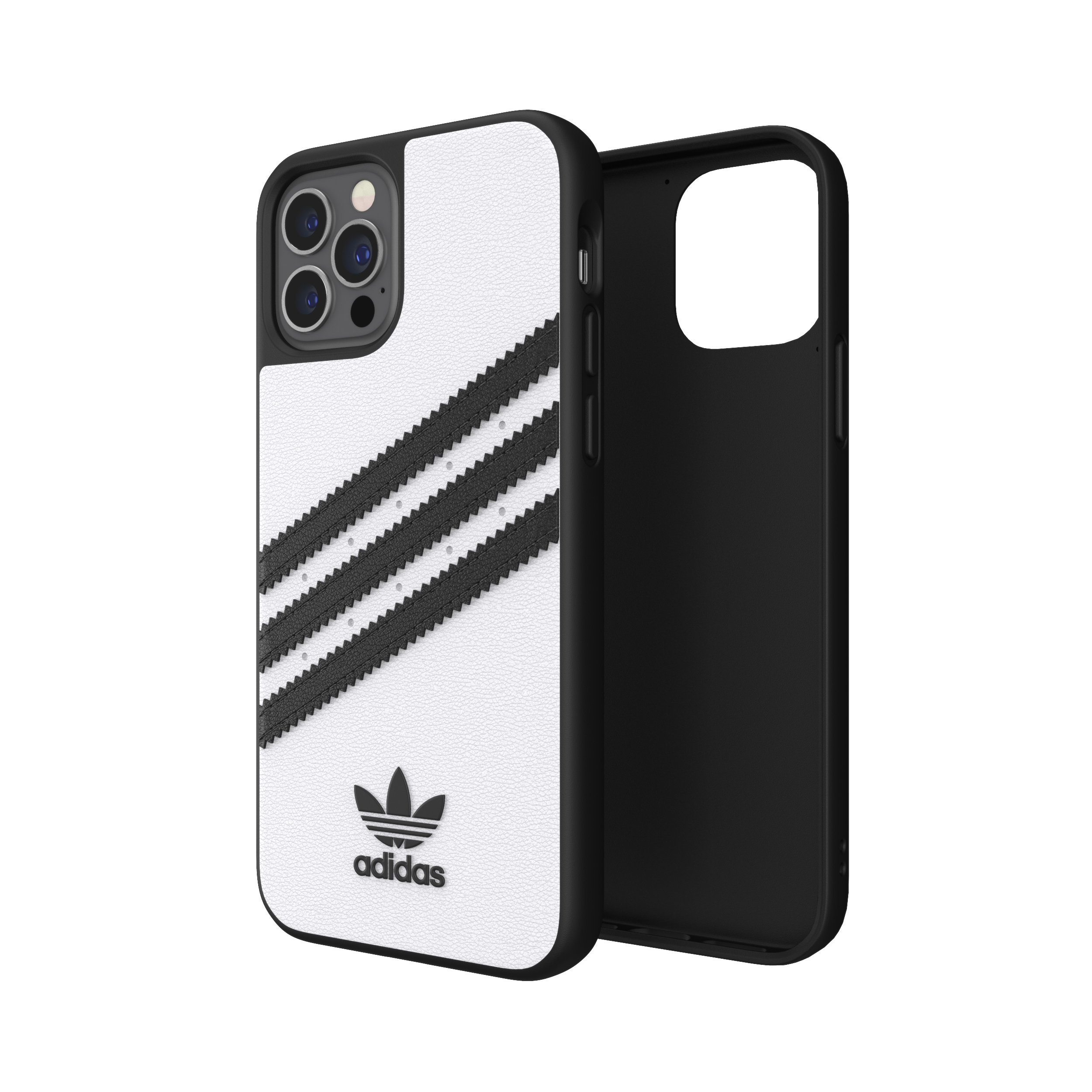 ADIDAS ORIGINALS Moulded Case, Backcover, Apple, iPhone 12, iPhone 12 Pro, Weiß/Schwarz